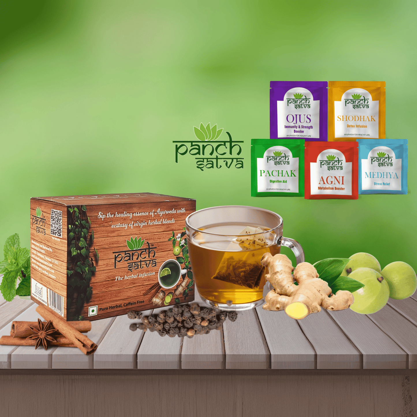 Panchsatva Herbal Infusion | 30 Pouches Pack